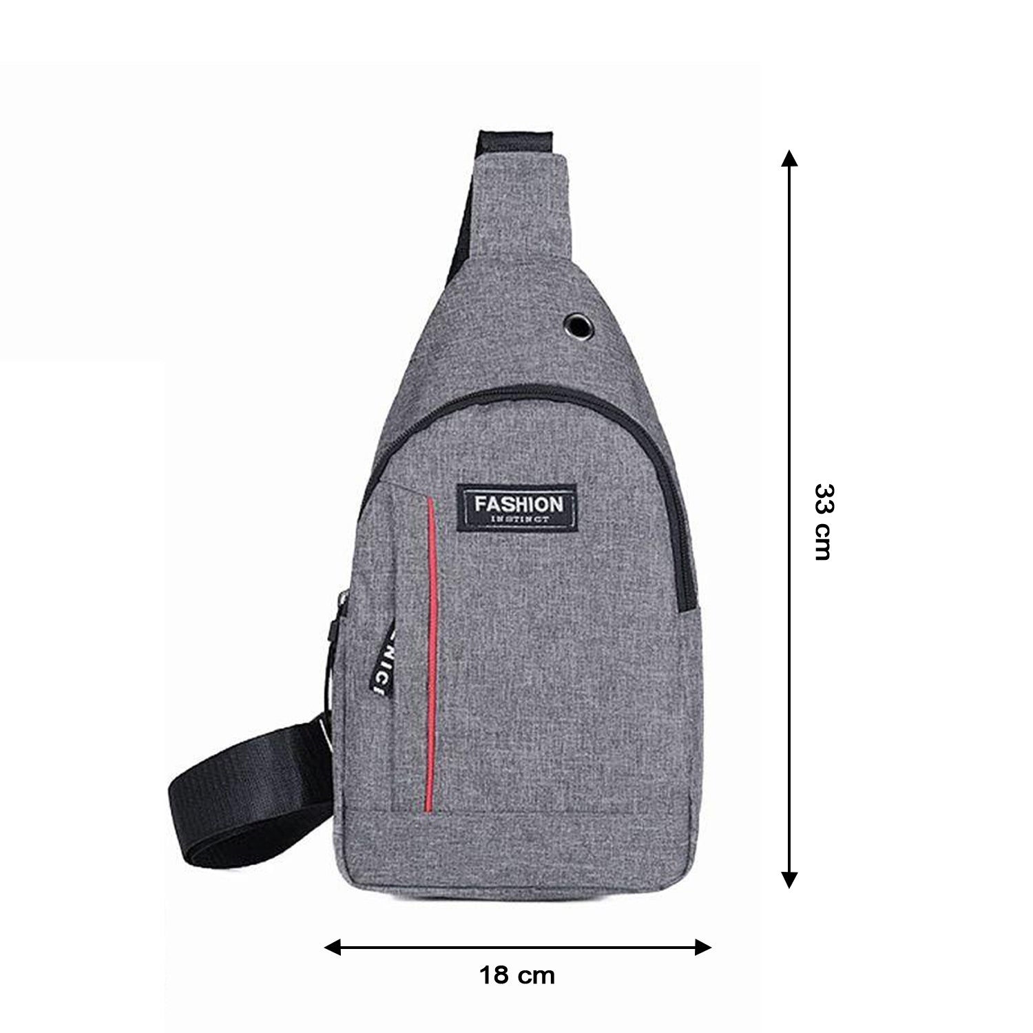 0323 Grey Waterproof Anti Theft Crossbody Fanny Pack Waist Bag Pu Leather Shoulder Bags Chest Men Casual Fashion Usb Charging Earphone Hook Sling Travel Messengers Bag - Shop Gharse