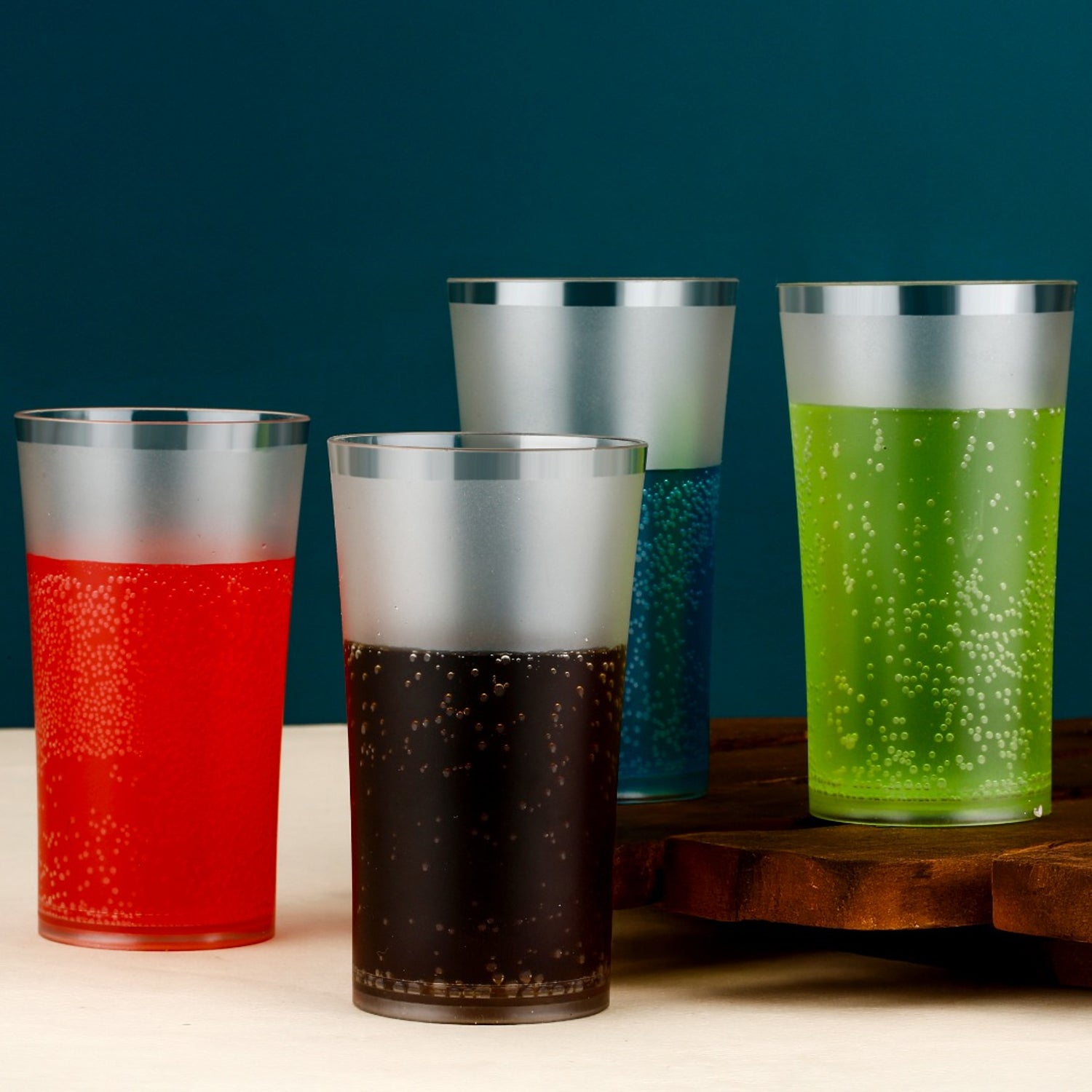 Matt Finish Glass Tumbler Set (Approx 300ml  6 Pc) - Shop Gharse