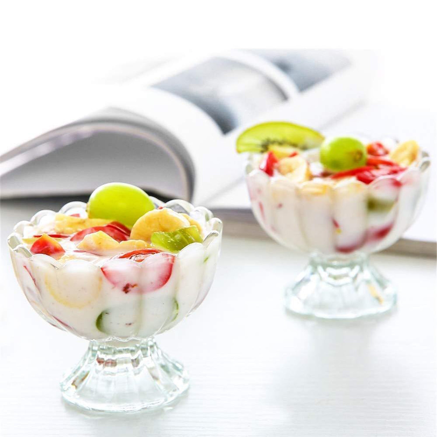 0091c Serving Dessert Bowl Ice Cream Salad Fruit Bowl - 6pcs Serving Dessert Bowl Ice Cream Salad Fruit Bowl - 6pcs - Shop Gharse