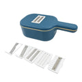 Vegetable Slicer Cutter - 6 Blades Kitchen Accessories Tools  Appliances With Container  Handle (1 Set) - Shop Gharse