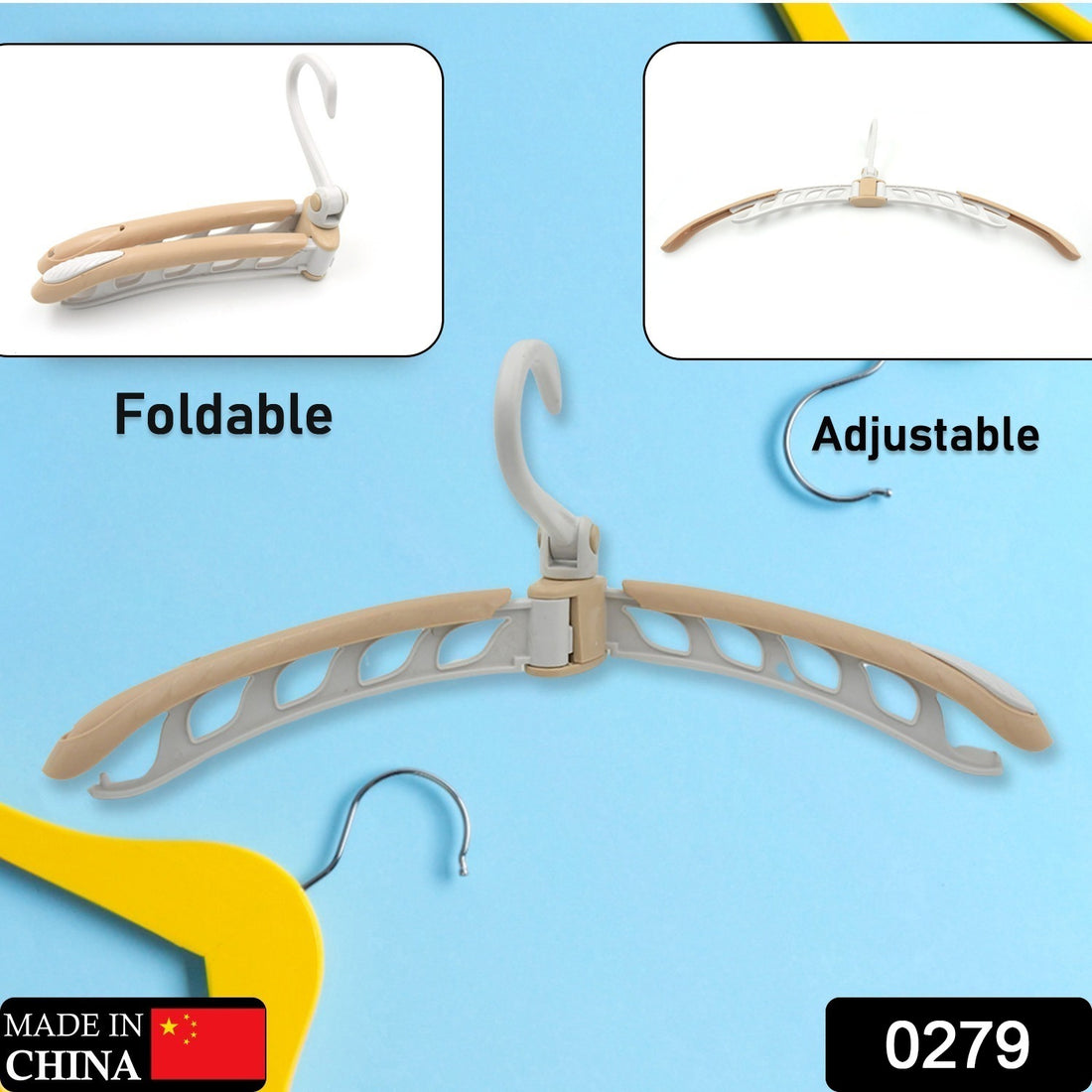 0279 Portable Folding 360 Degree Rotating Clothes Hangers Travel Foldable  Adjustable Accessories Foldable Clothes Hangers Drying Rack For Travel (1 Pc) - Shop Gharse