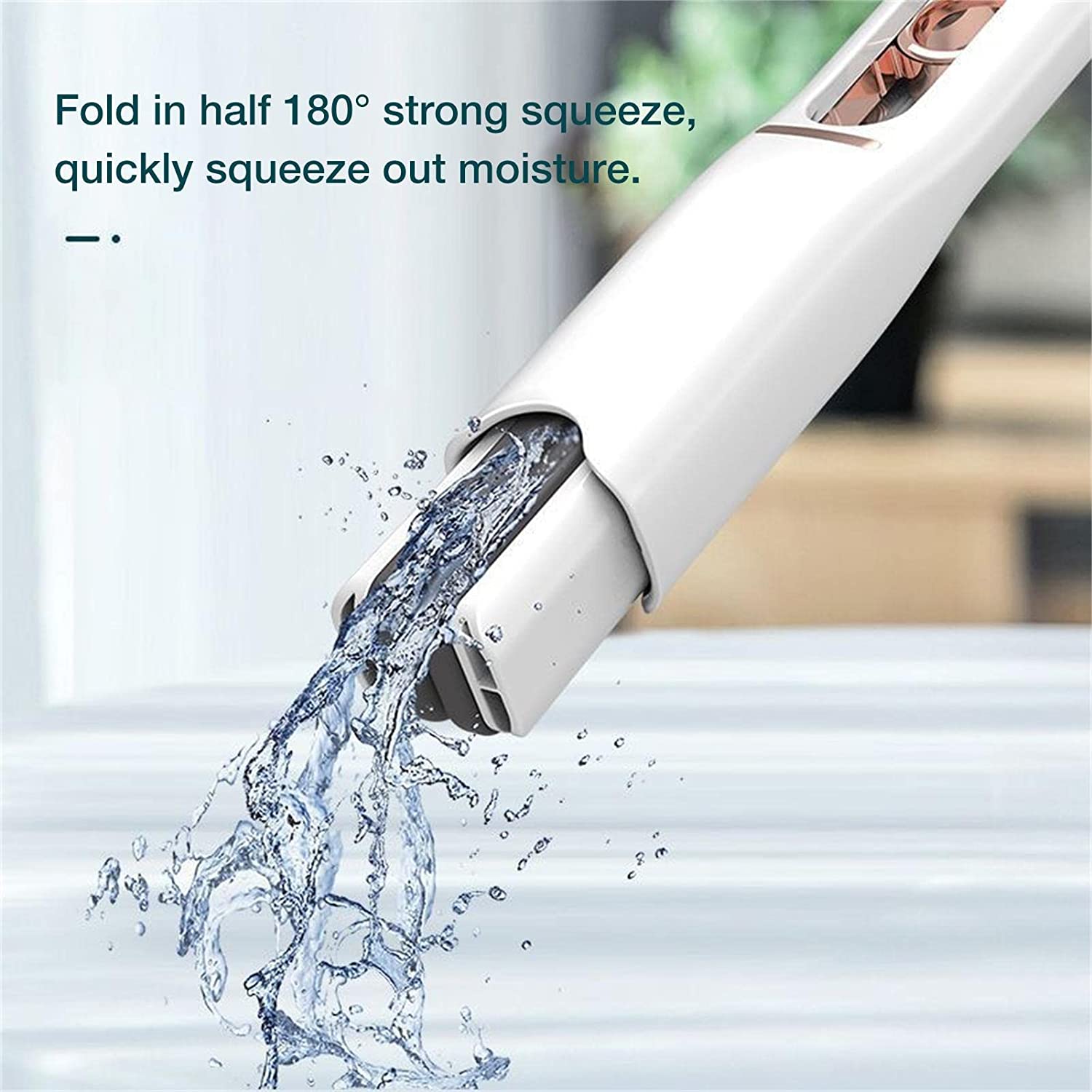 Portable Self-squeeze Short Mop Mini Hand Wash-free Strong Absorbent Mop With 1 Cotton Head Cleaning Sponge For Bathroom Kitchens Table - Shop Gharse