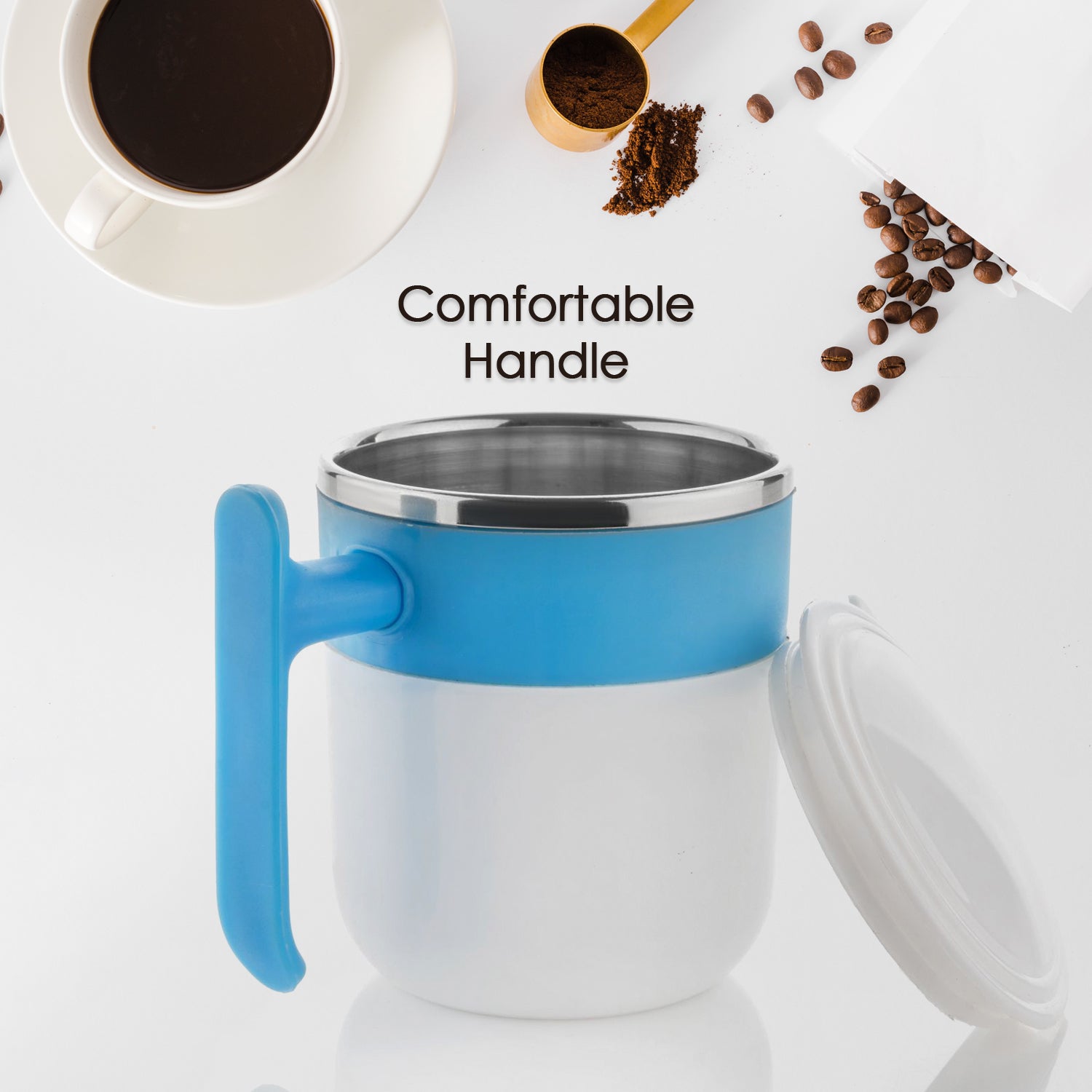 5767 Stainless Steel Lid Cover Hot Coffeetea Mug Hot Insulated Double Wall Stainless Steel Coffee And Milk Cup With Lid - Coffee Cup (1 Pc ) - Shop Gharse