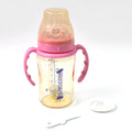Plastic Baby Feeding Bottle With Handles  Straw (220 Ml  1 Pc) - Shop Gharse