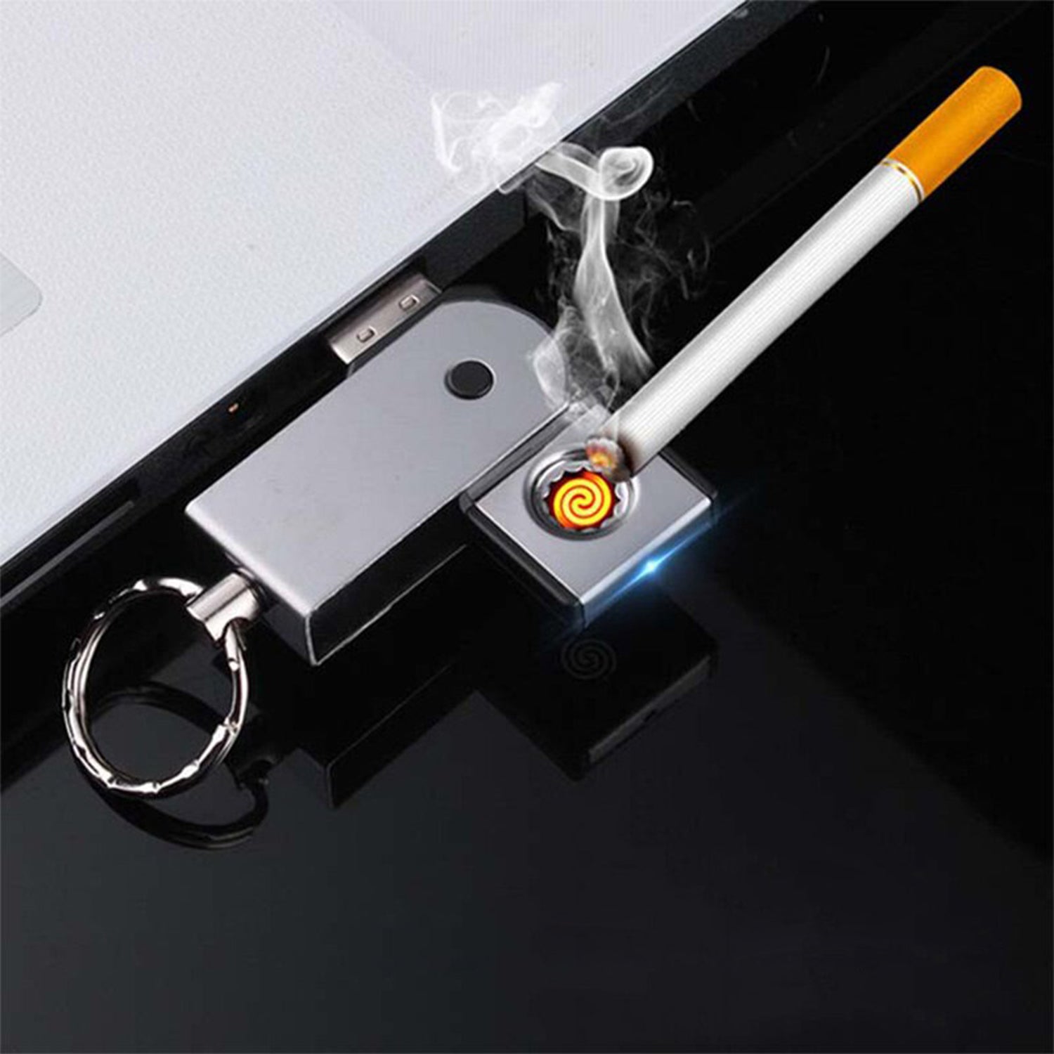 7637 Usb Mini Portable Lighters With Thin Metal Creative - Shop Gharse