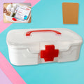 12734 Medical Box 1 Piece Indoor Outdoor Medical Utility Medicine Storage Box Detachable Tray Medical Box Multi Purpose Regular Medicine First Aid Box With Handle  Transparent Lid - Shop Gharse