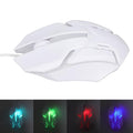 Usb Wired Mouse Gaming Mouse Colorful  Lighting Luminous  (1 Pc  Wihte) - Shop Gharse