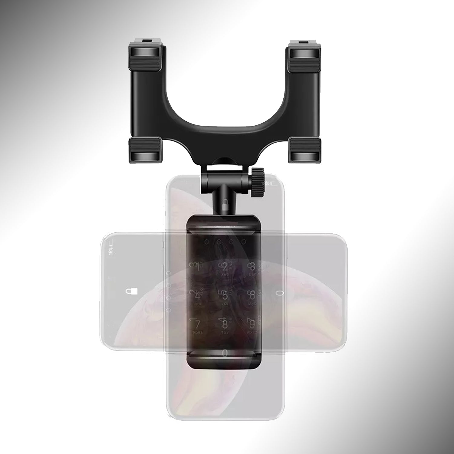 6279 Rear View Mobile Holder Universal Vehicle Rear View Mirror Mobile Phone Mount Stand - Shop Gharse