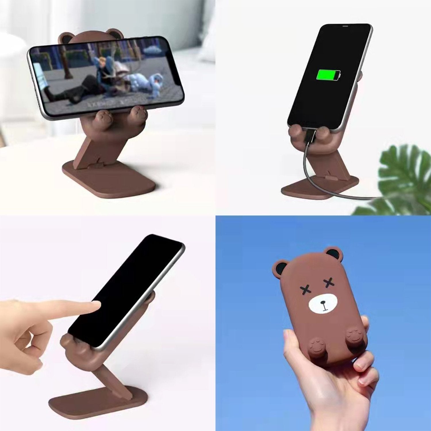 0216 Cute Cartoon Design Multi-angle Adjustable Foldable Mobile Stand - Shop Gharse