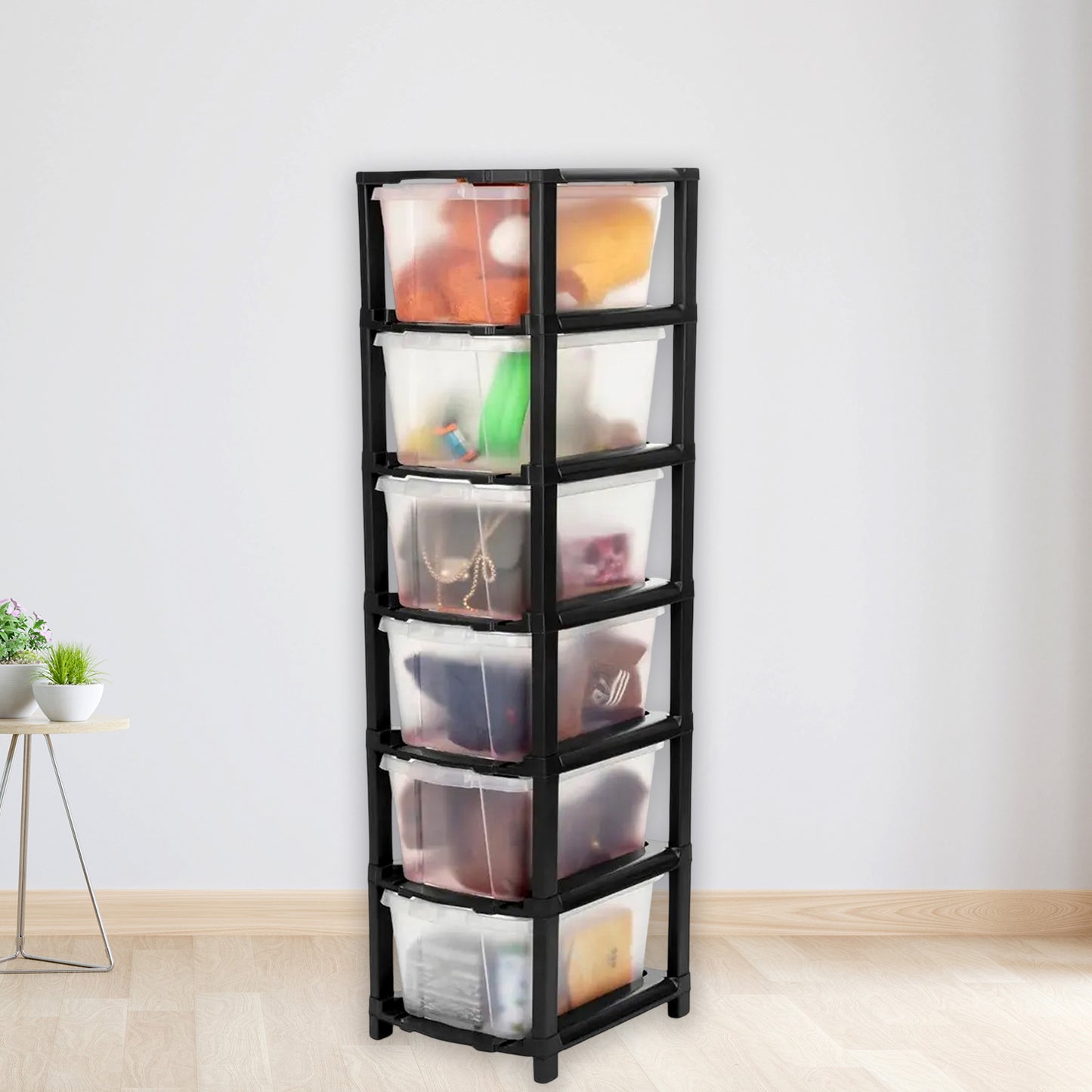 6-layer Modular Plastic Drawer Storage Cabinet - Shop Gharse