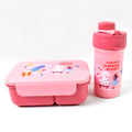 Plastic Lunch Box Leak Proof 2 Compartment With Bottle And Fork (1 Set  Mix Color) - Shop Gharse