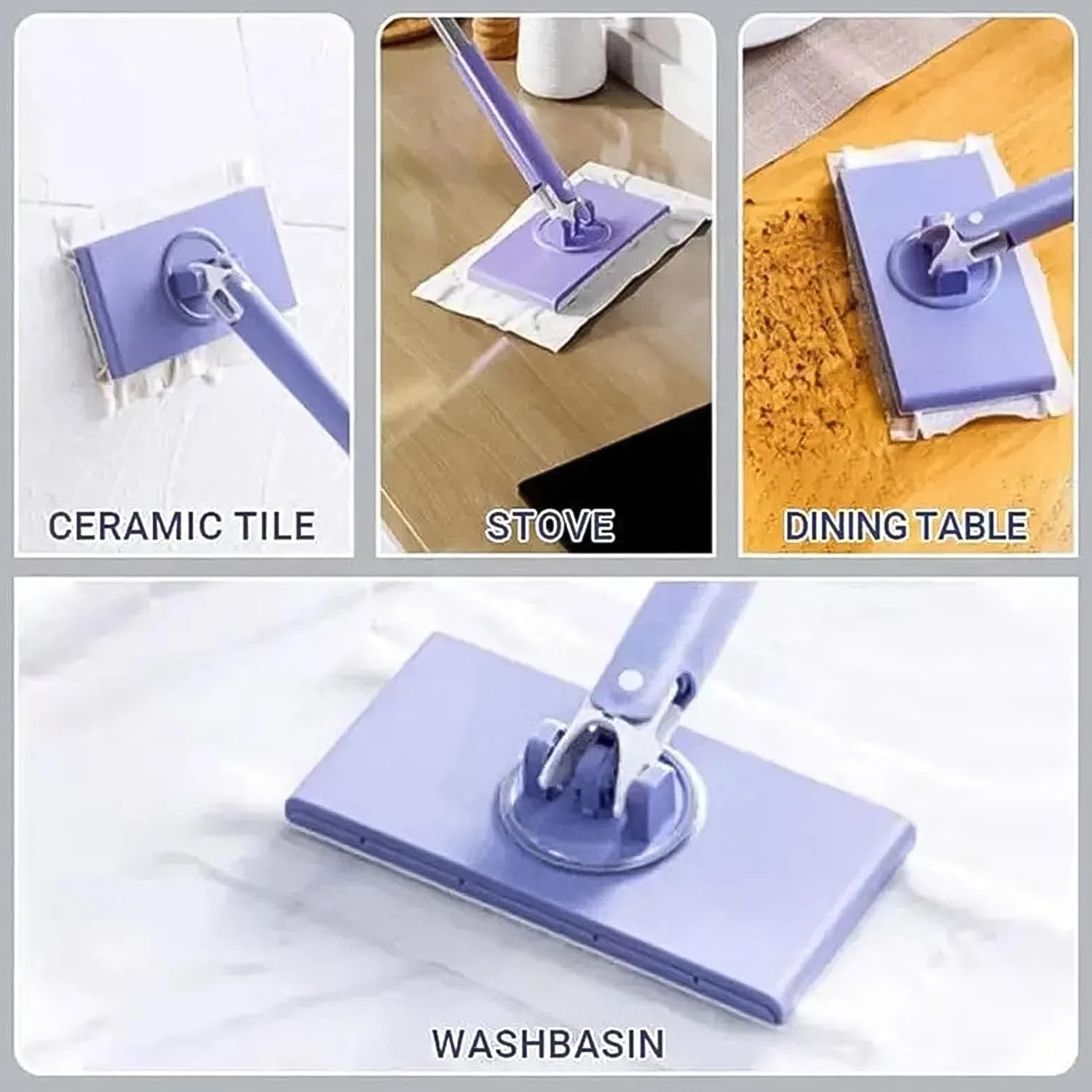 Automatic Cloth Changing Mini Mop With Push Pull Cloth Changing Handle (1 Pc) - Shop Gharse