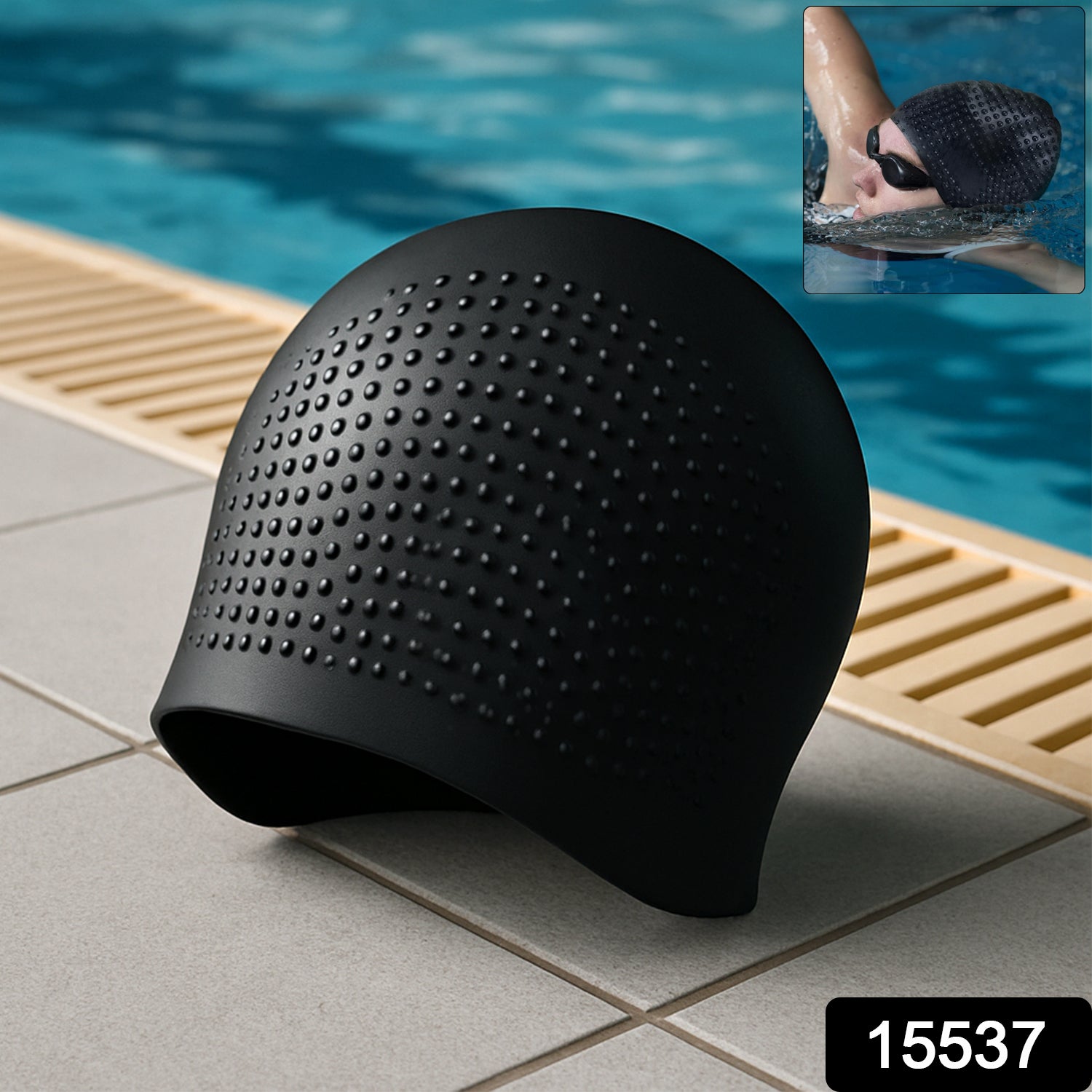 Premium Silicone Waterproof Swimming Cap (1 Pc) - Shop Gharse