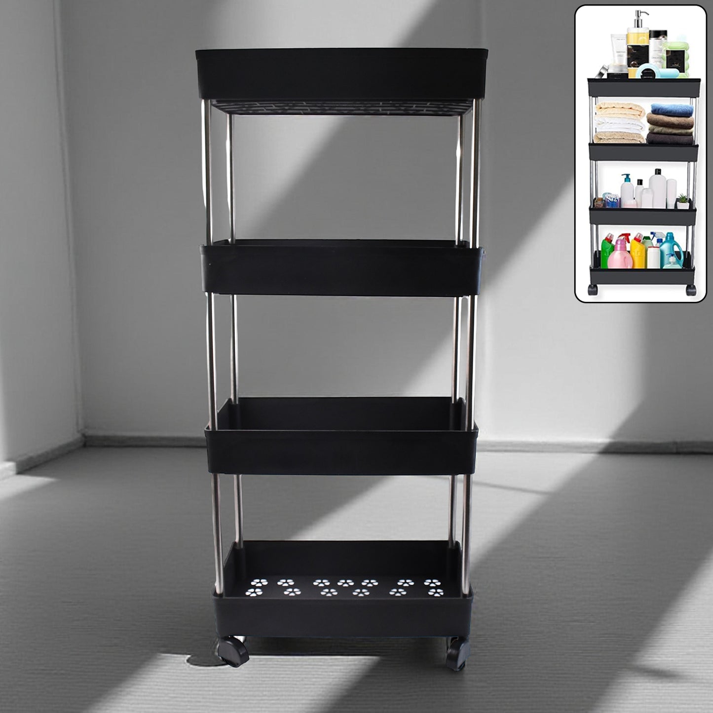 Movable Storage Rack Trolley - Shop Gharse