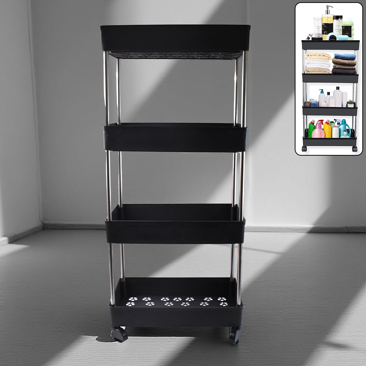 Movable Storage Rack Trolley - Shop Gharse
