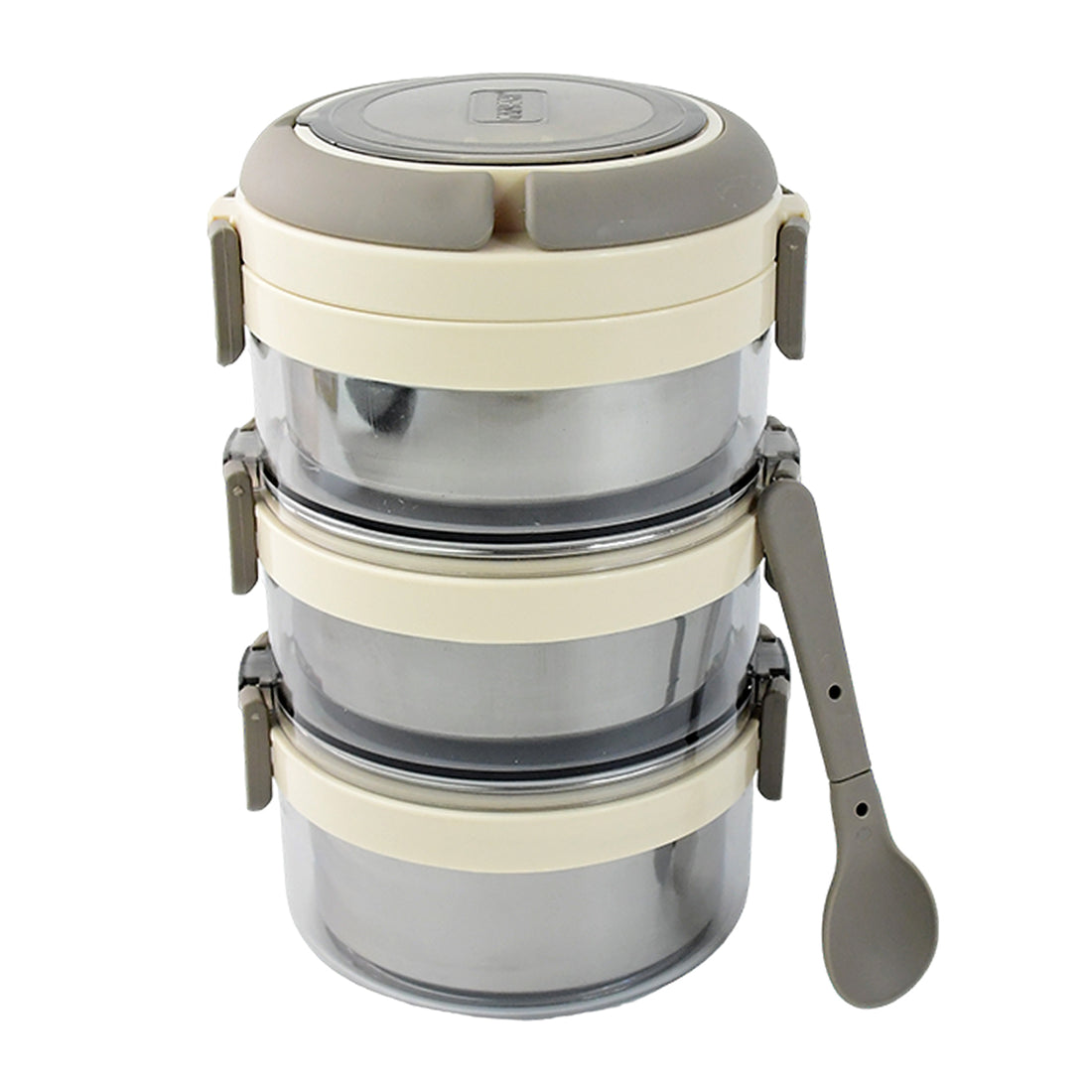 Ganesh Steko-3 Triple Layer Stainless Steel Insulated Lunch Box Set - Shop Gharse