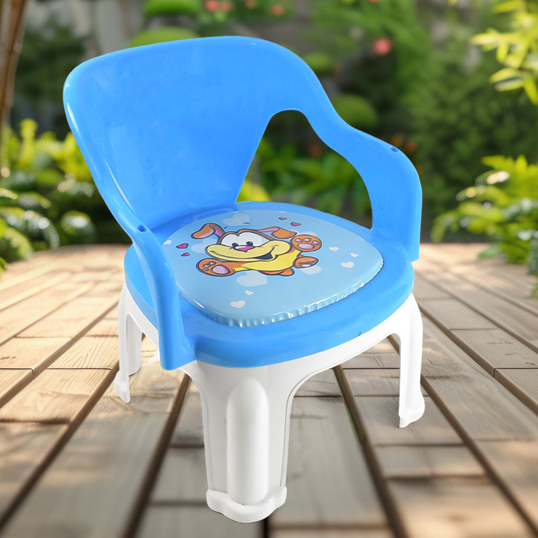 Plastic Multipurpose Strong And Durable Baby Chair With Cushion Base (1 Pc) - Shop Gharse