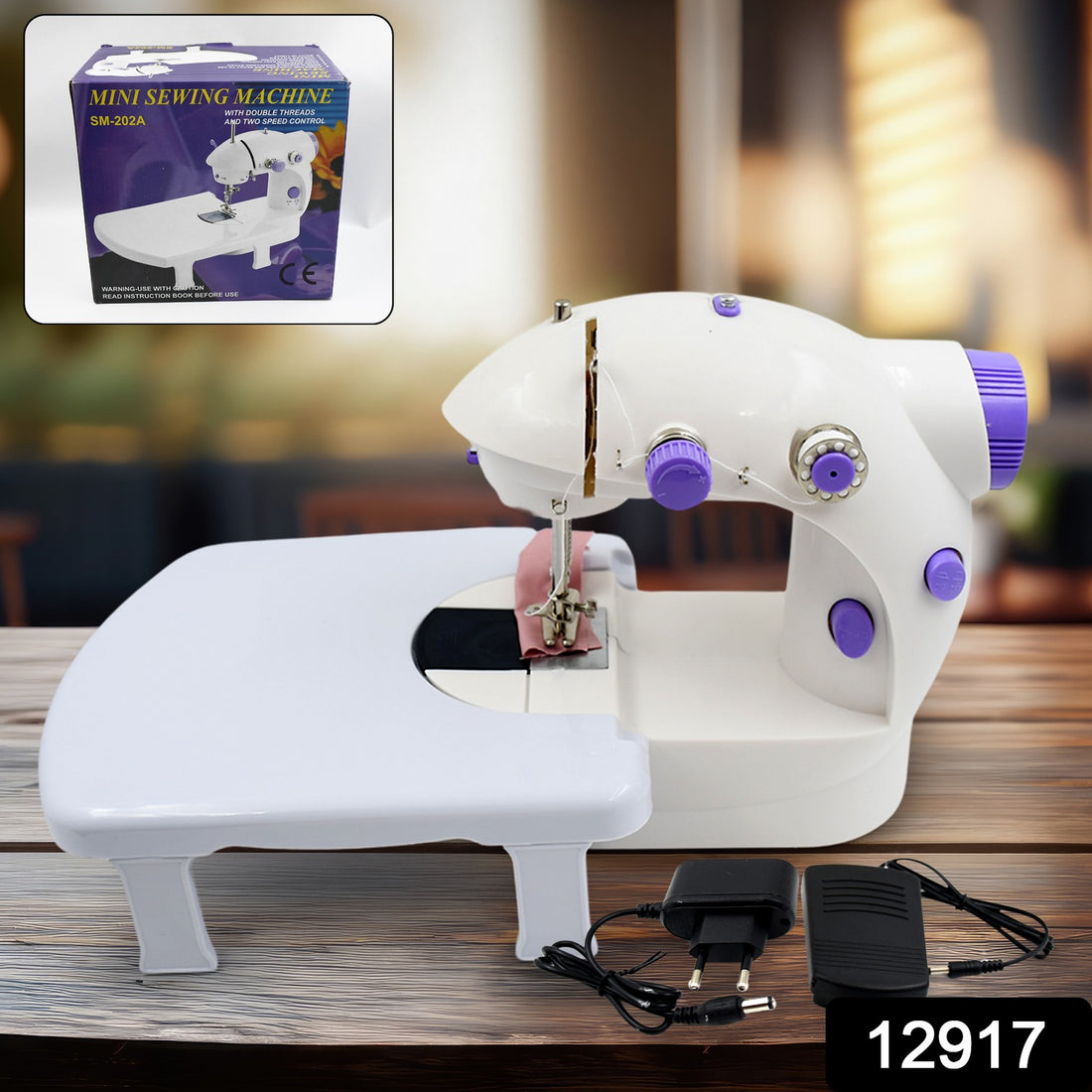 12917 Home Tailoring Sewing Machine With Extension Table Set Foot Pedal Adapter Mini Electric Silai Machine Portable Stitching Machinetailoring Machine - Shop Gharse