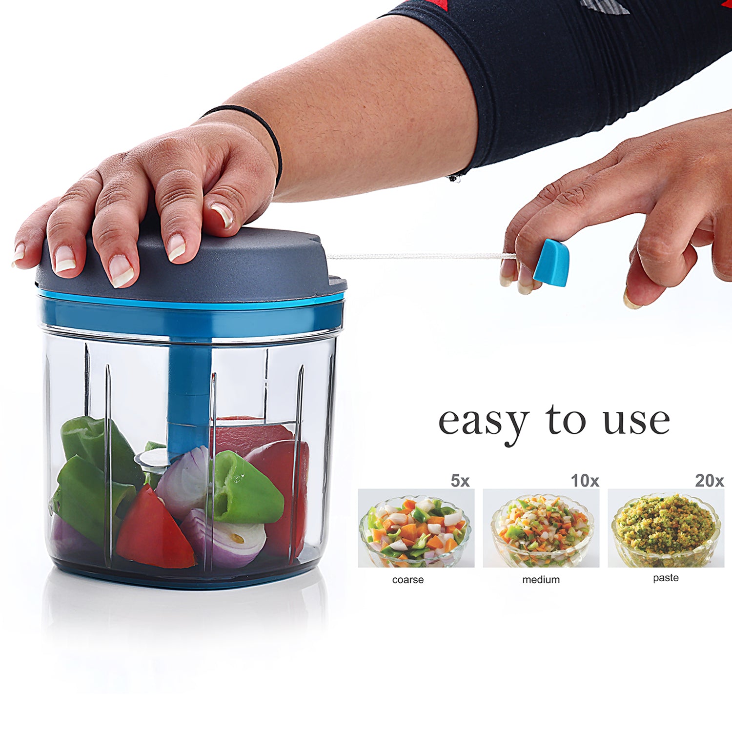 8107 Ganesh Master Chopper With 5 Stainless Steel Blades Xl Large Jumbo Chopper (900 Ml) - Shop Gharse