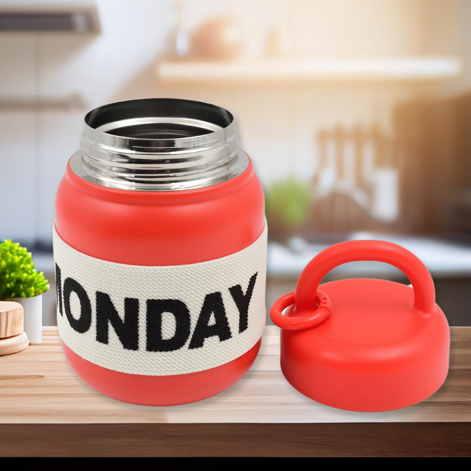 Stainless Steel Mug  Bottle Vacuum Insulated Cup With Handle  Rubber Grip (550 Ml) - Shop Gharse
