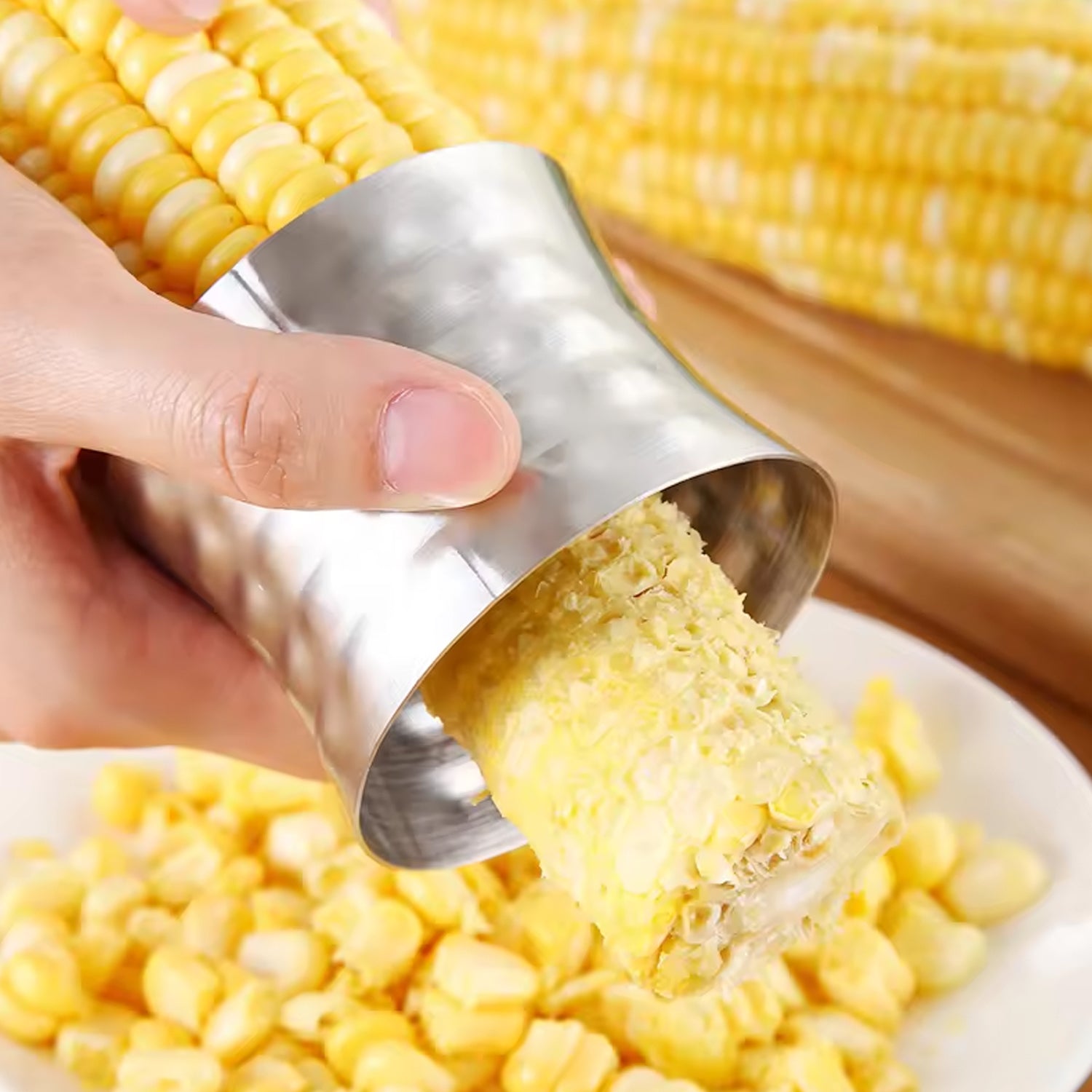 Corn Cutter Stainless Steel Stripping Kernels Remover (1 Pc) - Shop Gharse