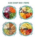 2065 6 Blade 2in1 Manual Food Chopper Compact  Powerful Hand Held Vegetable Chopper (1000ml) - Shop Gharse