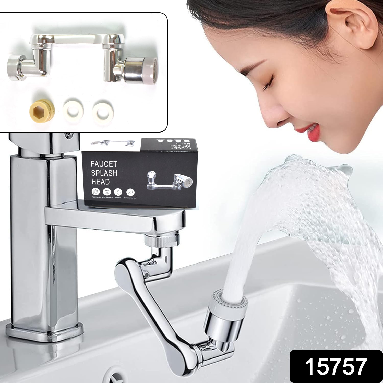 Flexible Faucet Splash Head Extender Aerator Universal Splash Filter Faucet Sprayer (1 Set) - Shop Gharse