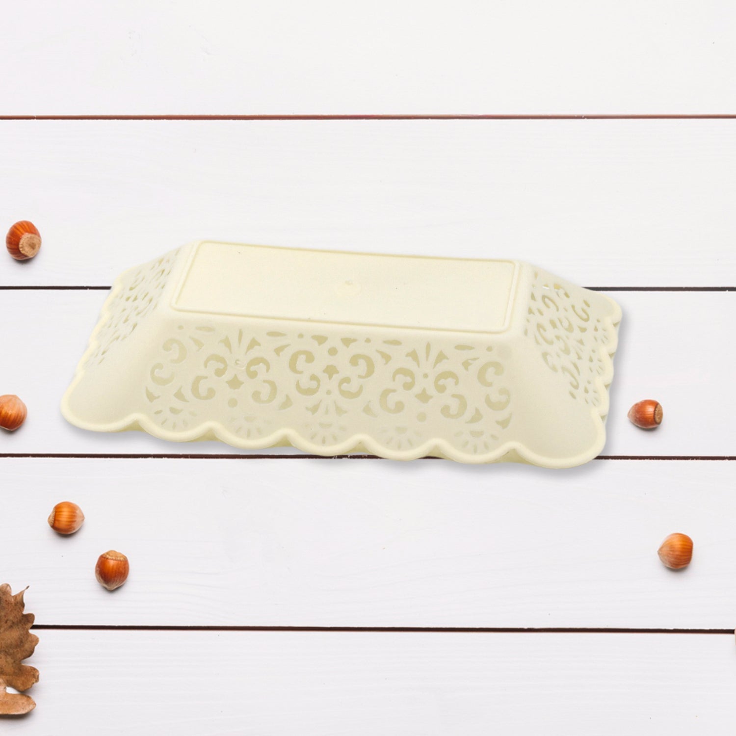 10033 Rectangle Plastic Dinner Plate Snacks  Breakfast Restaurant Serving Trays Home School Coffee Hotel Kitchen Office (8 Pcs Set) - Shop Gharse