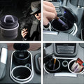 Portable Car Ashtray With Lid And Blue Led Light (1 Pc  With Color Box) - Shop Gharse