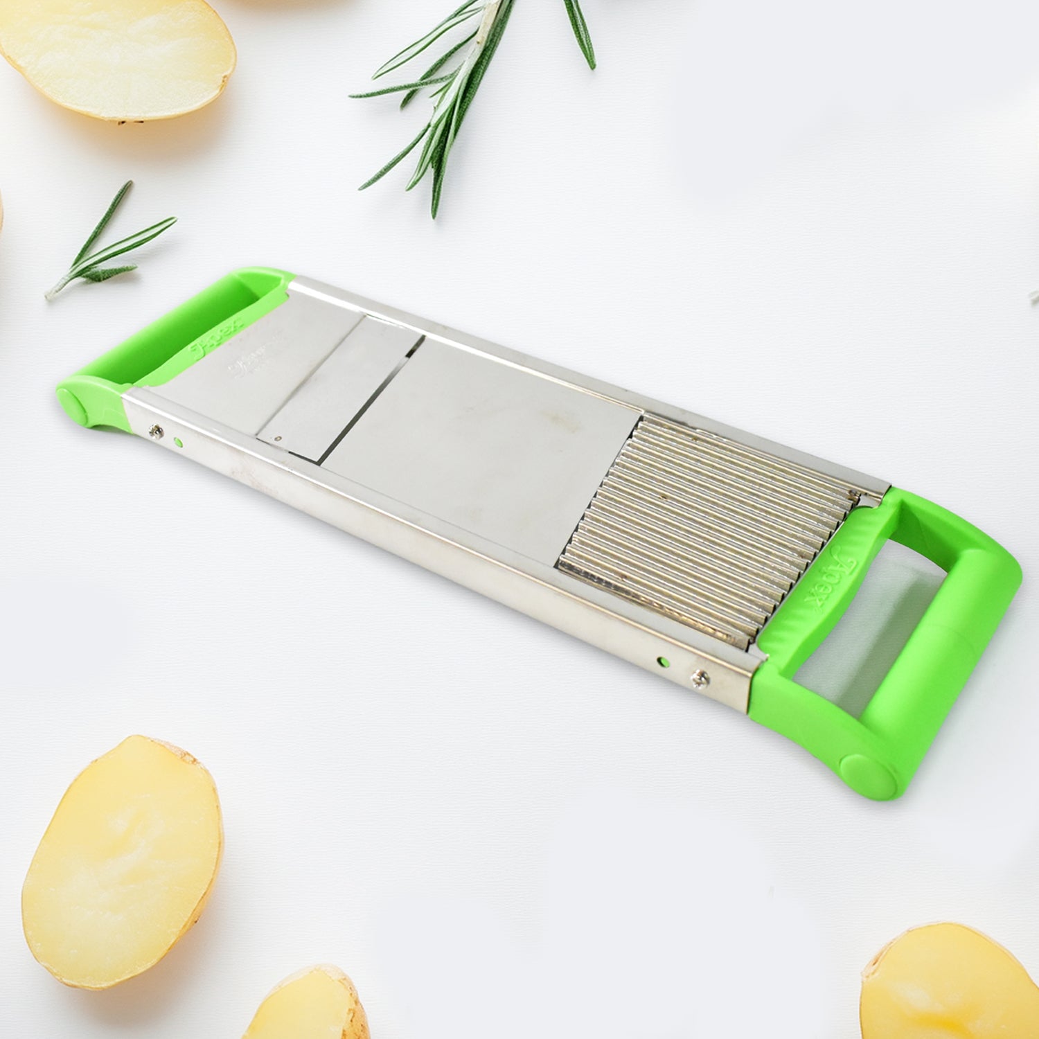 Apex Stainless Steel Vegetable Slicer (2-in-1) - Shop Gharse