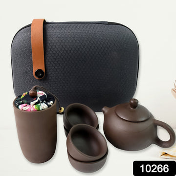 Portable Kung Fu Tea Set With A Portable Travel Bag (Set Of 6pcs) - Shop Gharse