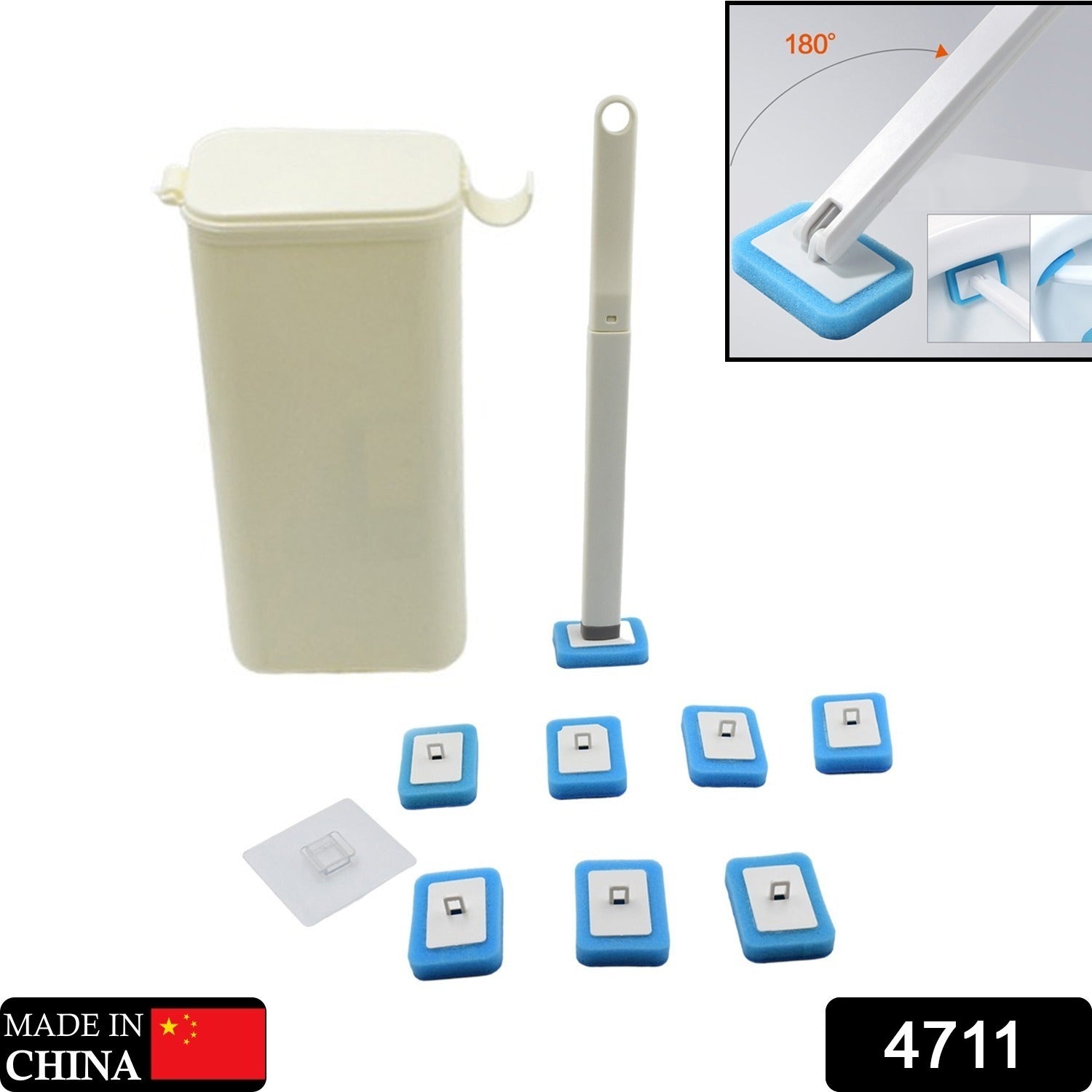 4711 Toilet Brush Wand Toilet Brush Kit With 8 Count Disposable Toilet Refills Heads - Shop Gharse