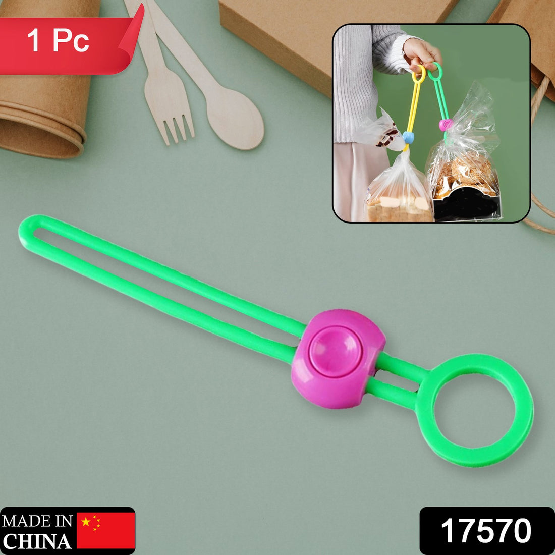 17570 Bag Clips Food Clips Multi-purpose Sealer Reusable Cable Ties Cord Organizer Bag Clips Food Clips For Home Kitchen Office (1 Pc) - Shop Gharse