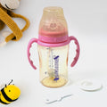 Plastic Baby Feeding Bottle With Handles  Straw (220 Ml  1 Pc) - Shop Gharse