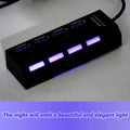 6995 4 Port Usb Hub Usb 2.0 Hub Splitter High Speed With Onoff Switch Multi Led Adapter Compatible With Tablet Laptop Computer Notebook - Shop Gharse