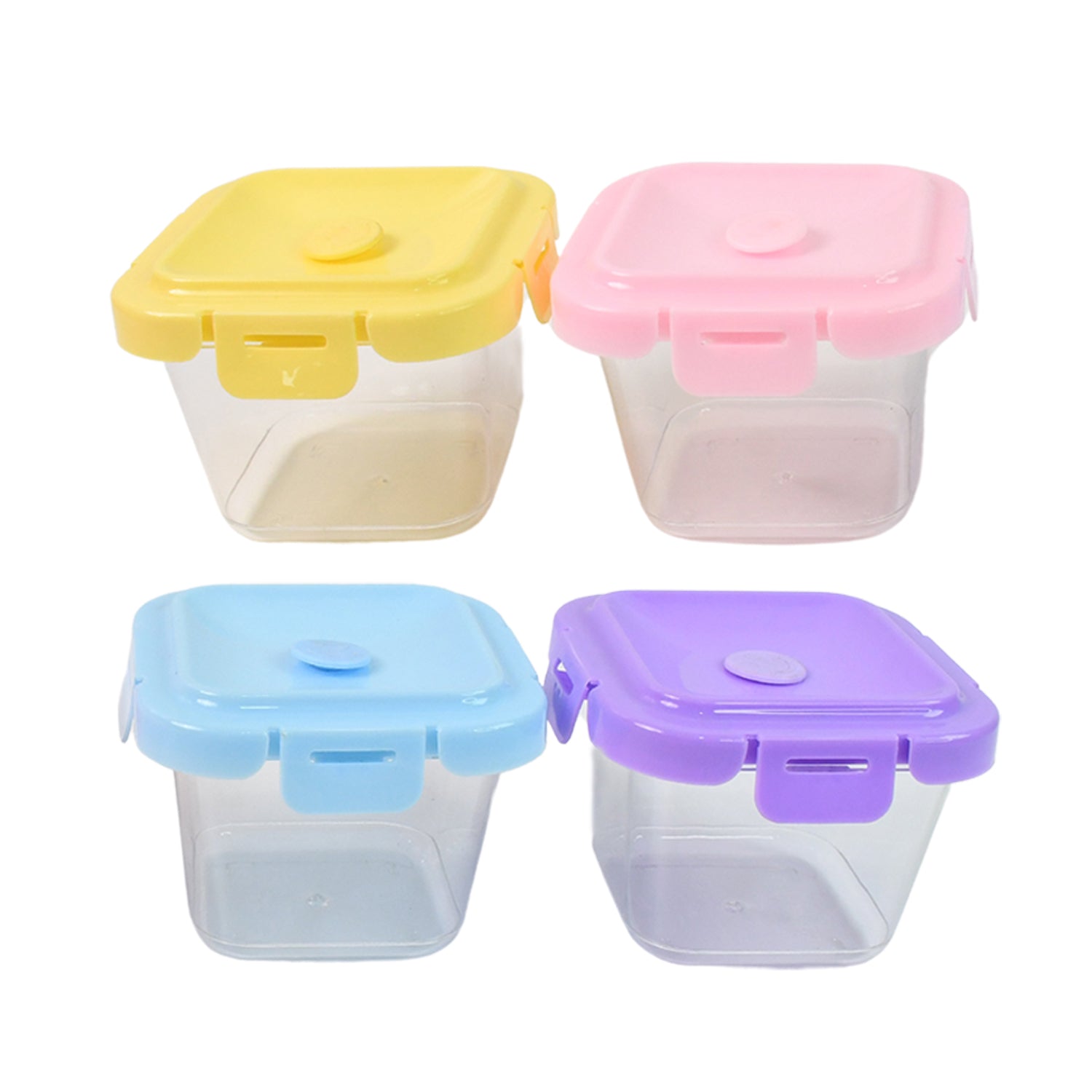Plastic Food Storage Containers With Lid (4 Pcs Set  500 Ml) - Shop Gharse