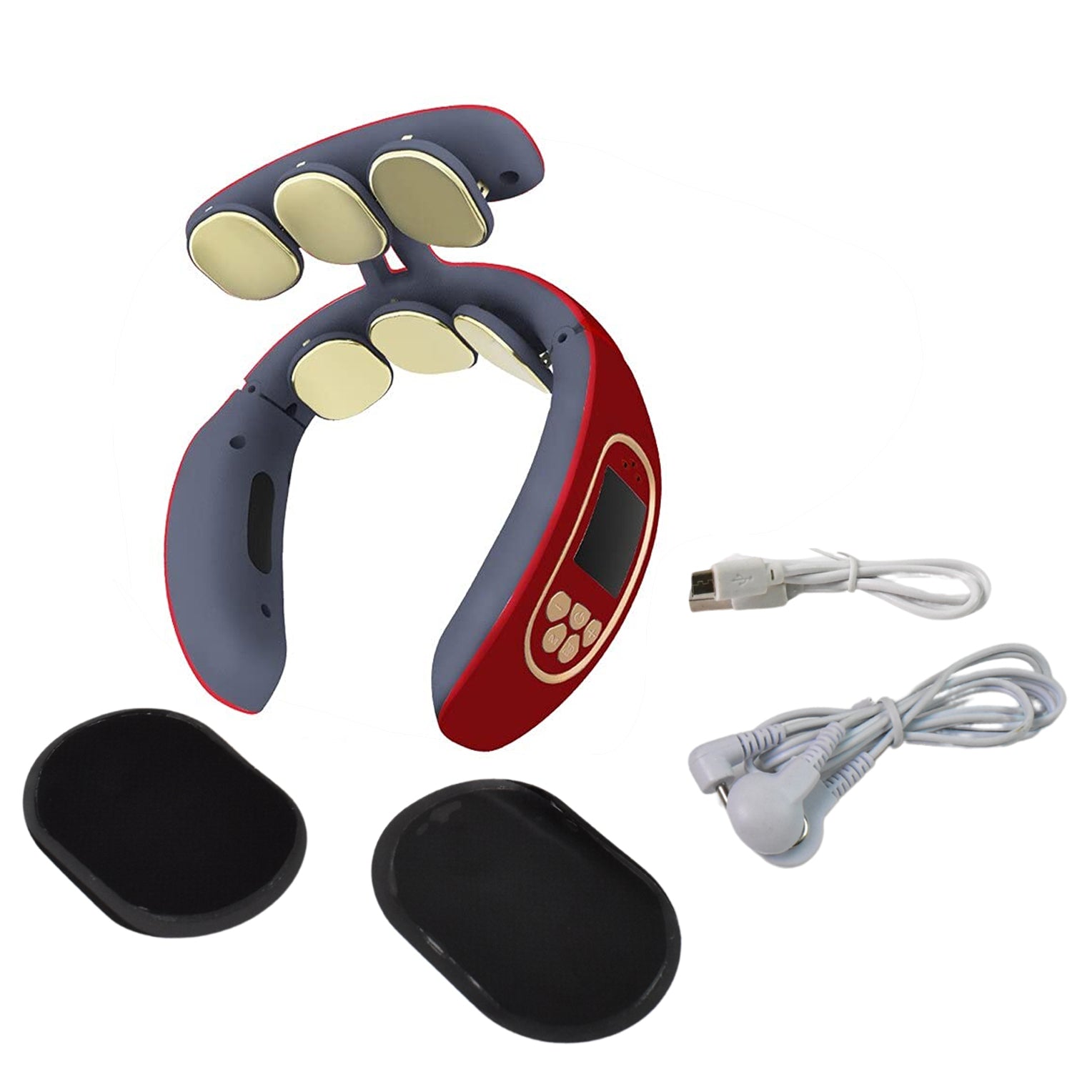 6 Heads Smart Electric Neck And Back Pulse Massager Wireless (1 Pc) - Shop Gharse