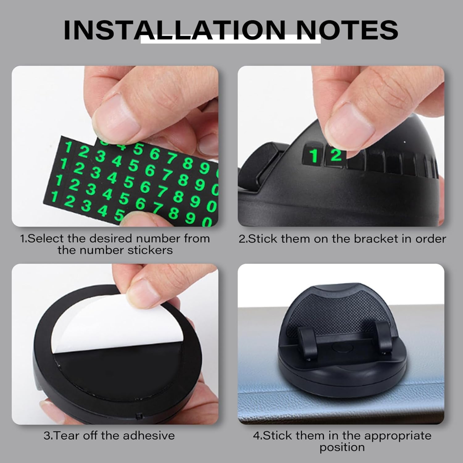 2 In 1 Car Anti-slip Mat Phone Holder Non Slip Sticky Phone Mount Holder (1 Set) - Shop Gharse