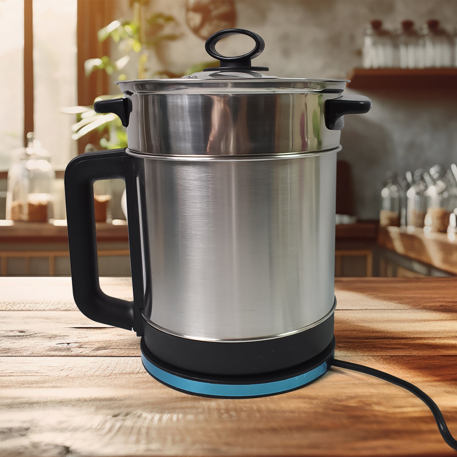 Soup Pot With Lid Stainless Steel Multi Cooker Kettle (800w  2.5 Ltr.) - Shop Gharse