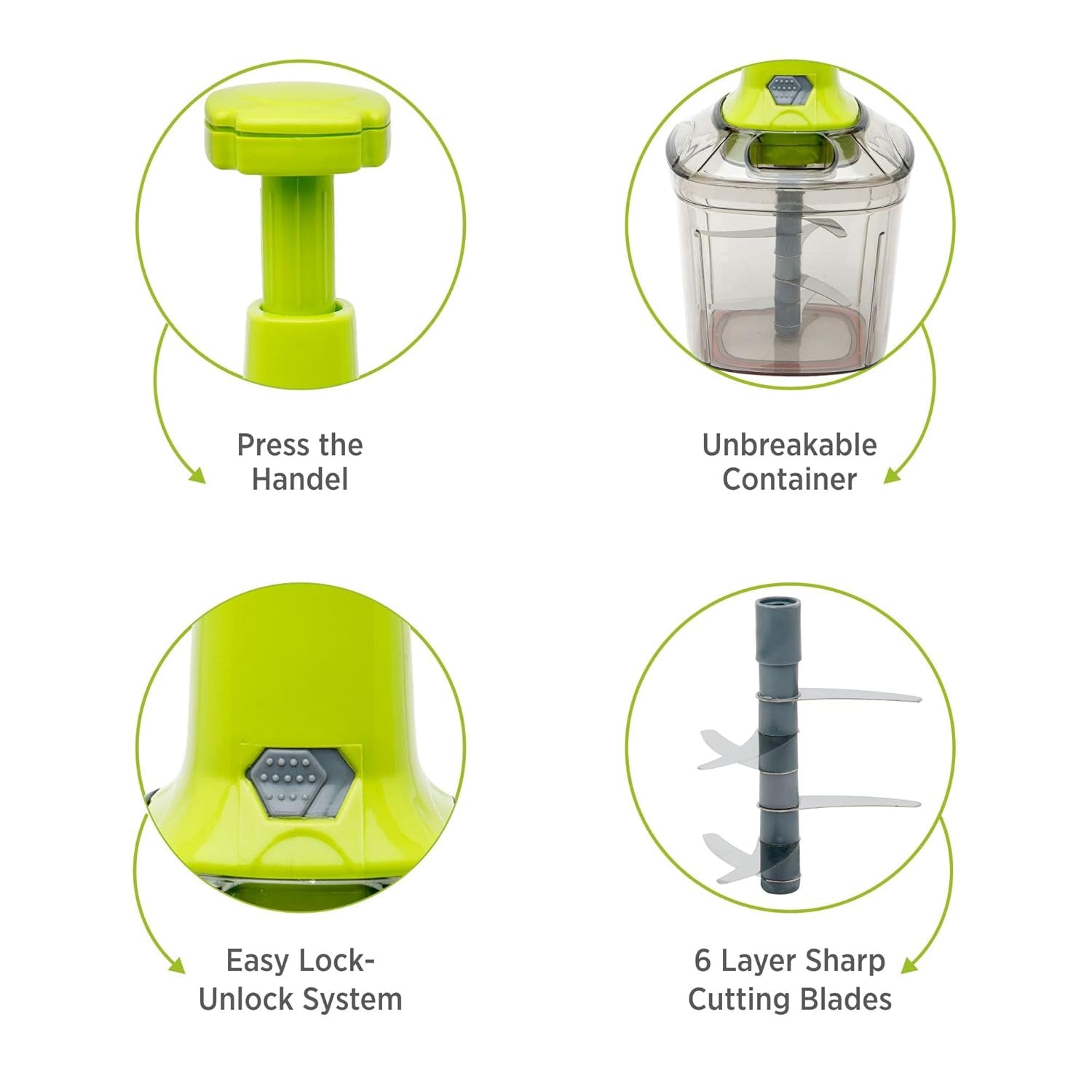 2in1 Press Vegetable Choppers For Kitchen (1100 Ml) - Shop Gharse