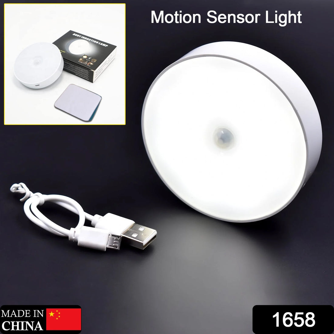 Round Shape 8 Led Motion Sensor Induction Led Light - Shop Gharse
