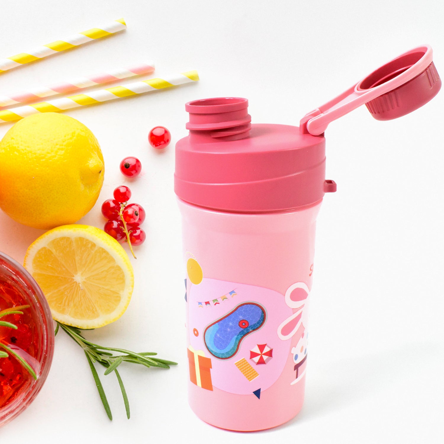 Plastic Lunch Box Leak Proof 2 Compartment With Bottle And Fork (1 Set  Mix Color) - Shop Gharse