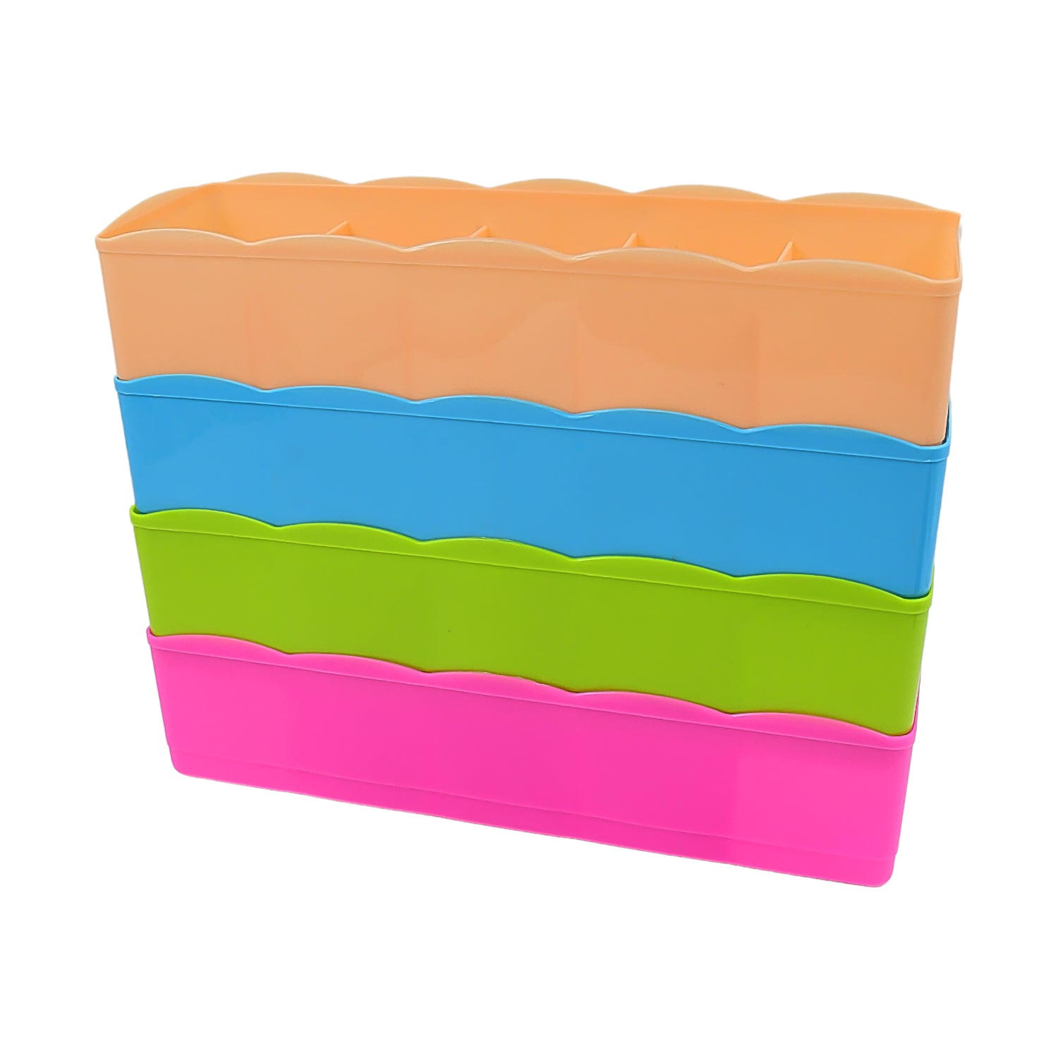 236 5-compartments Sockshandkerchiefunderwear Storage Box Socks Drawer Closet Organizer Storage Boxes (Pack Of 4) - Shop Gharse