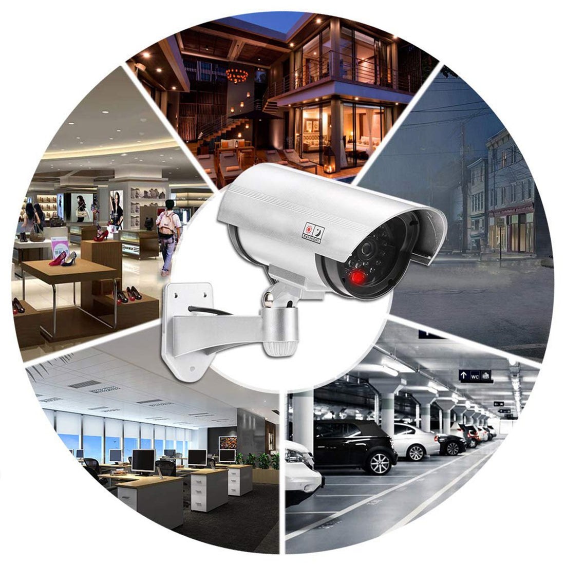 1481 Wireless Security Cctv False Outdoor Fake Dummy Piece Ir Camera - Shop Gharse