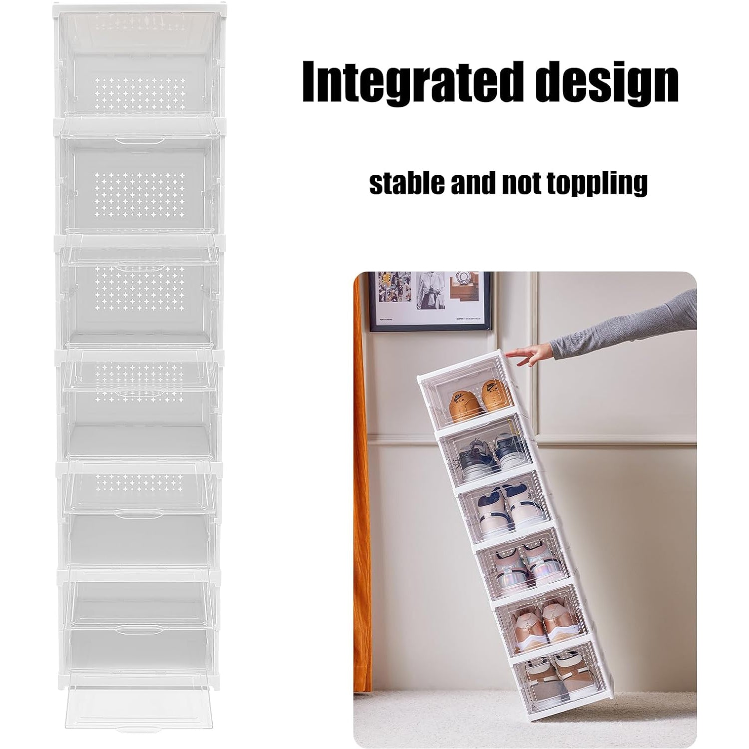 Stackable Multifunctional Storage For Clothes Foldable Drawer Shelf Basket Utility Cart Rack Storage Organizer Cart For Kitchen Pantry Closet Bedroom Bathroom Laundry (6  Layer 1 Pc) - Shop Gharse