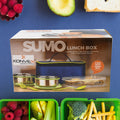 Sumo Lunch Box With Lunch Bag Plastic Lunch Box  Plastic Spoon Fork (2 Pc Set  With Lunch Box) - Shop Gharse