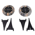 Disk Lights Slate  Heavy Duty Outdoor Solar Pathway Lights  4 Led (2 Pc) - Shop Gharse
