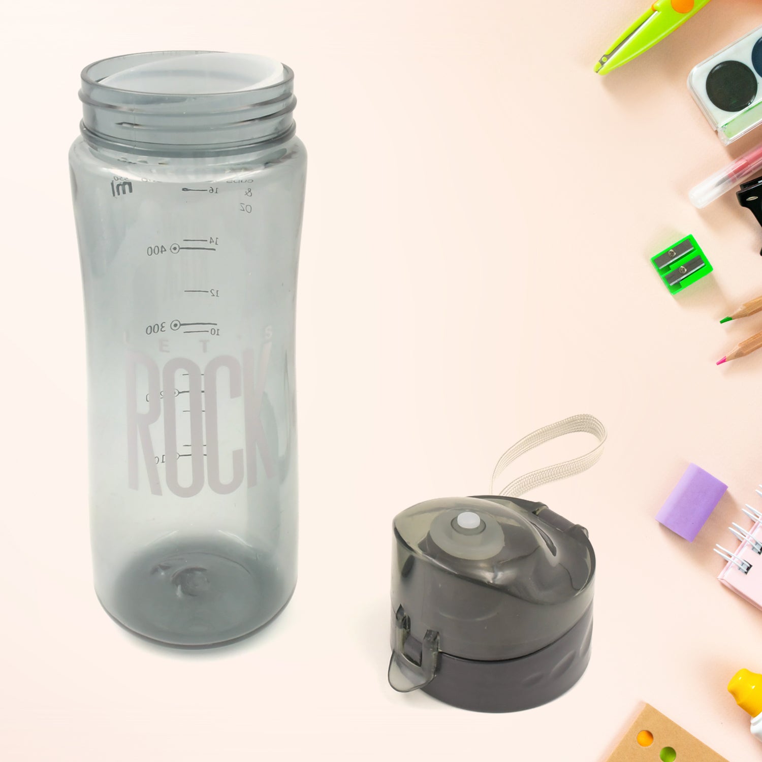 7330 Plastic Water Bottle Outdoor Sport Bottle With Carry Case Leak Proof Bpa-free For Travel Cold And Hot Water Plastic Water Bottle With Daily Water Intake For Gym And Children Home Travel Office Use (1 Pc ) - Shop Gharse