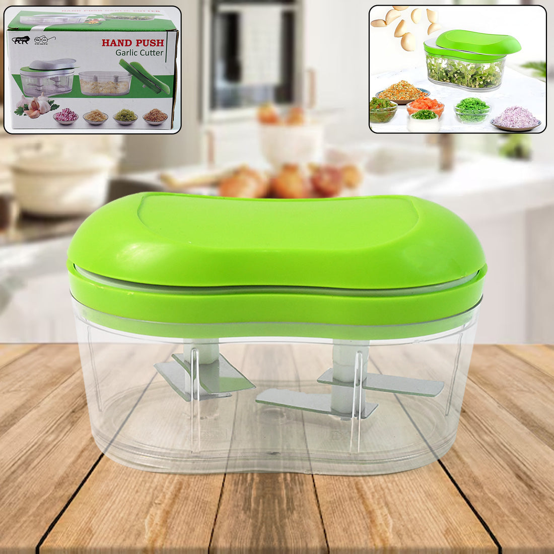 Manual Hand Push Garlic Cutter  Vegetable Chopper (1 Pc) - Shop Gharse