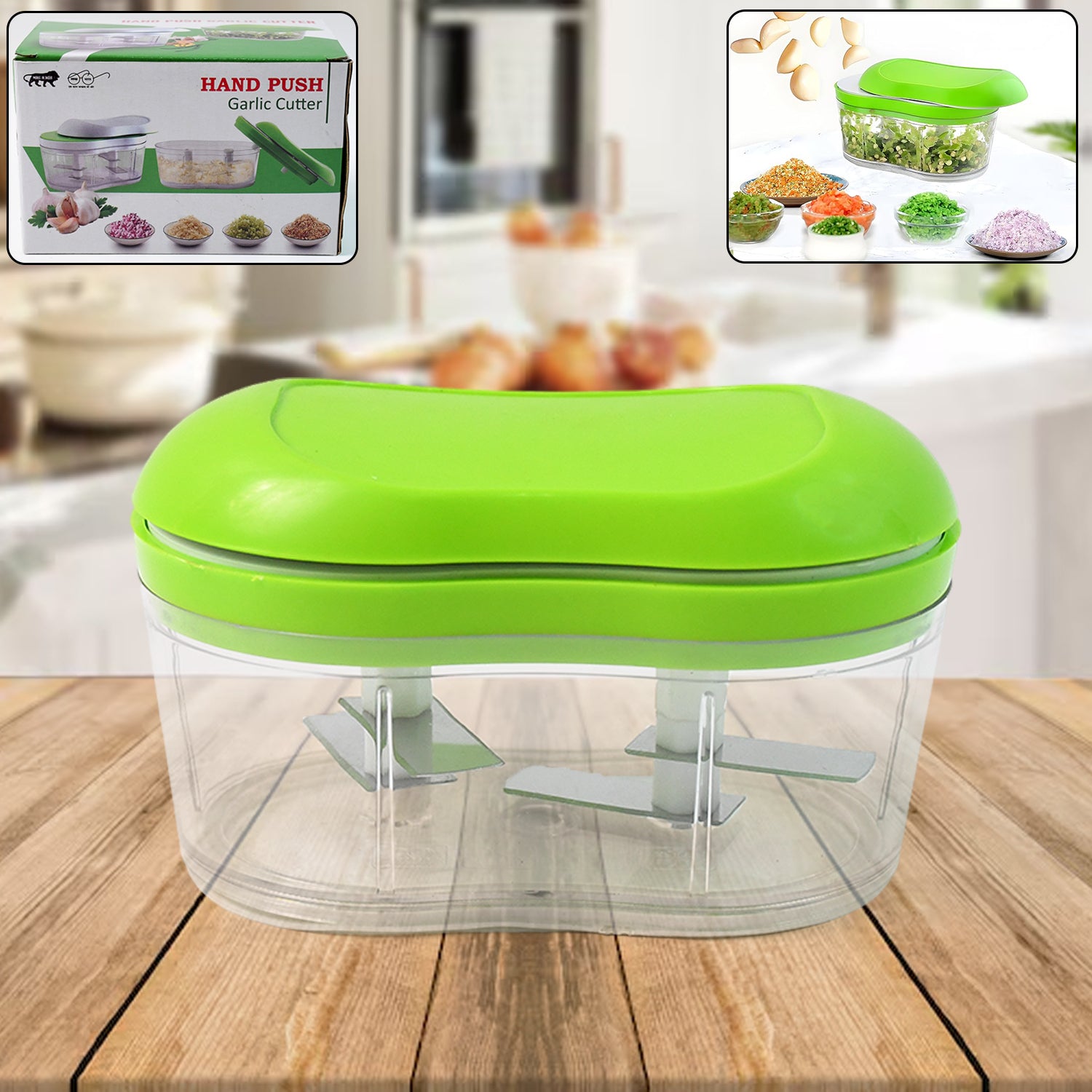 Manual Hand Push Garlic Cutter  Vegetable Chopper (1 Pc) - Shop Gharse